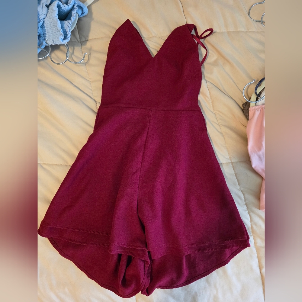 Hello Molly Deep Red Jumpsuit